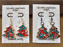 Load image into Gallery viewer, Lenzy&#39;s Christmas Tree Earrings
