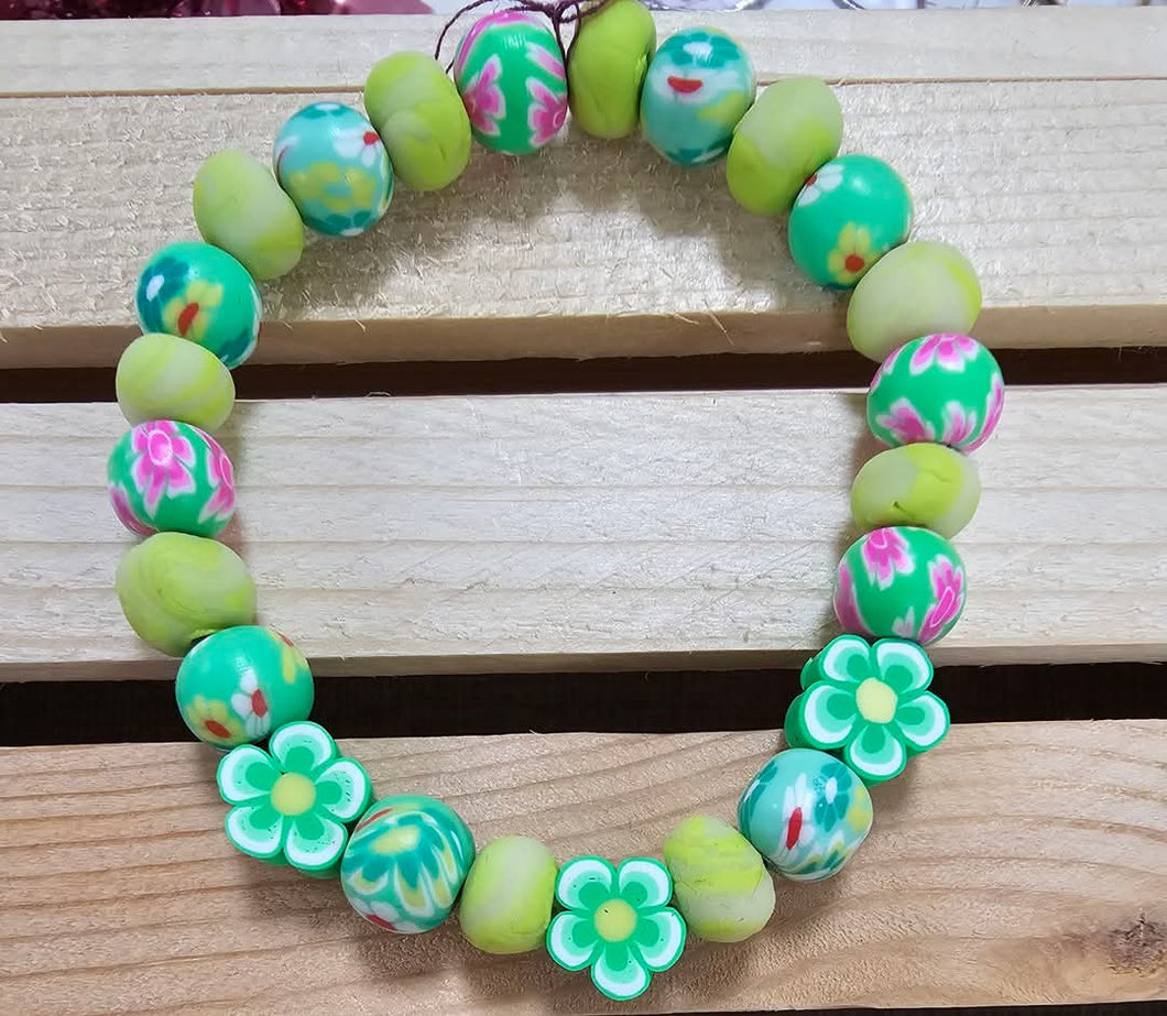 Lenzy's Clay Floral Bracelets