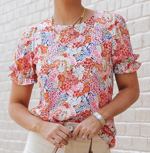 Flora While Top