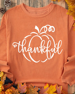 "Thankful" Corduroy Crewneck