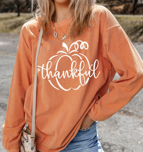 "Thankful" Corduroy Crewneck