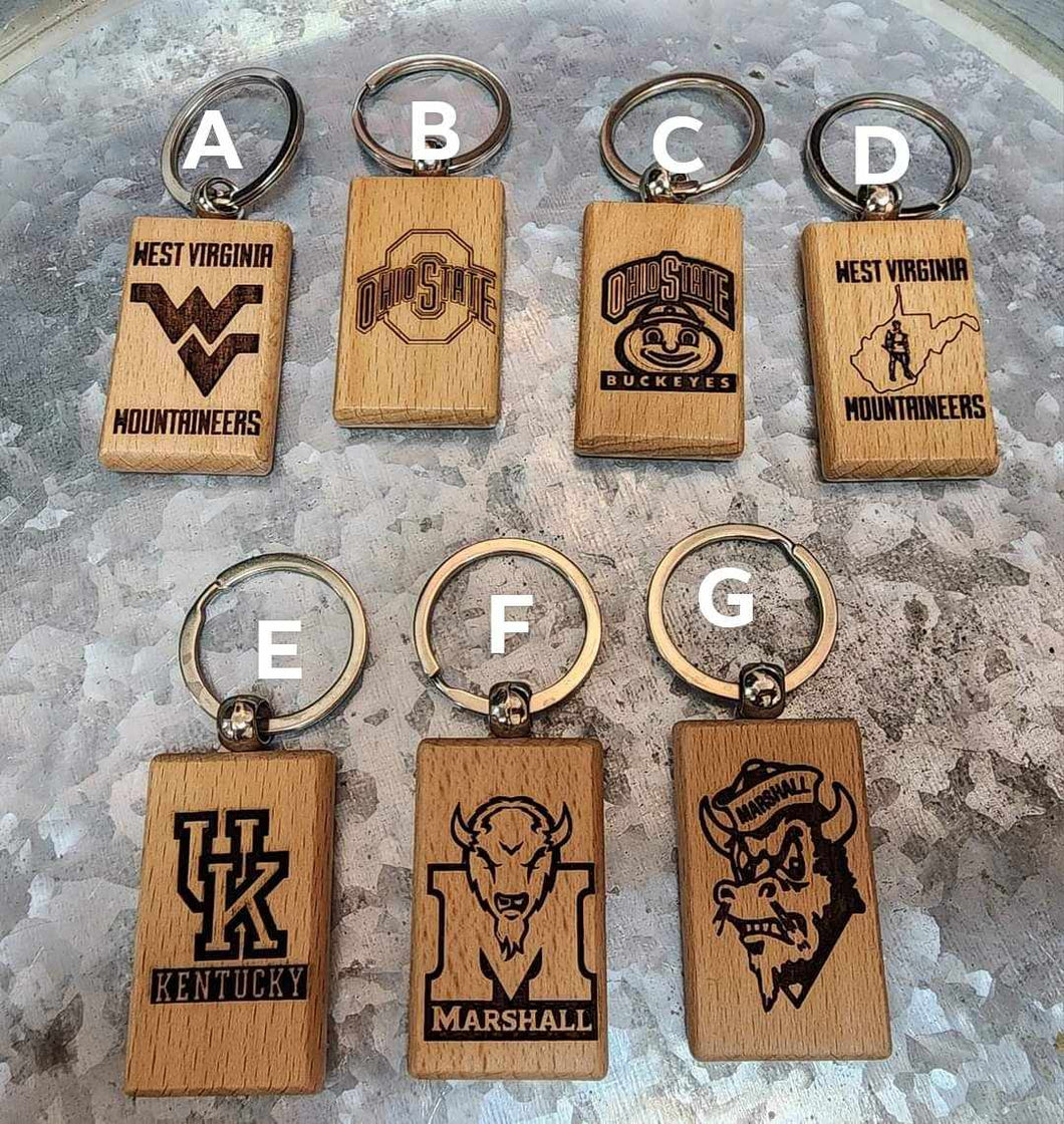 JB's Engraved Wood Keychains