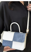 Load image into Gallery viewer, Denim Disruption Crossbody Bag
