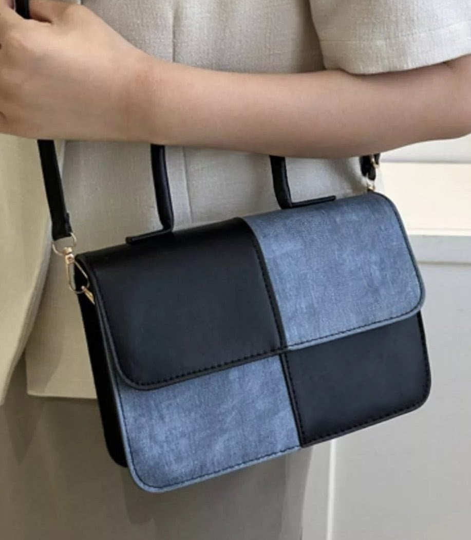 Denim Disruption Crossbody Bag