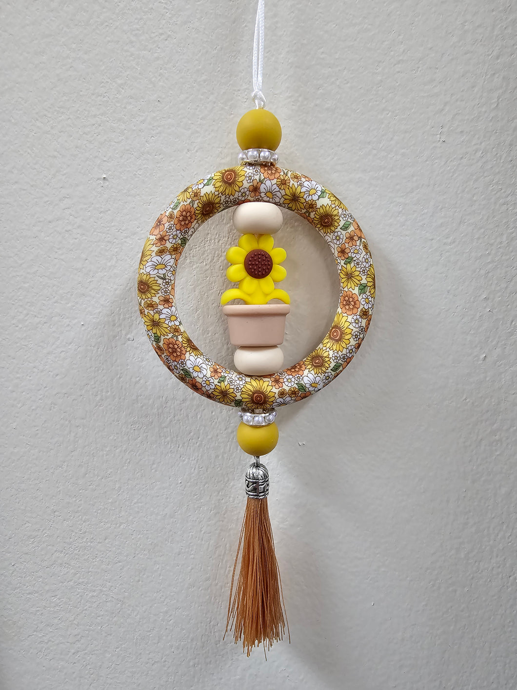 Lenzy's Sunflower Car Charm
