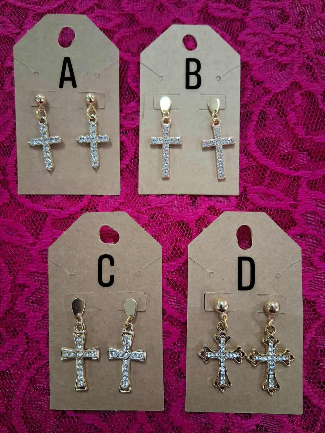 TC's Gold Cross Earrings