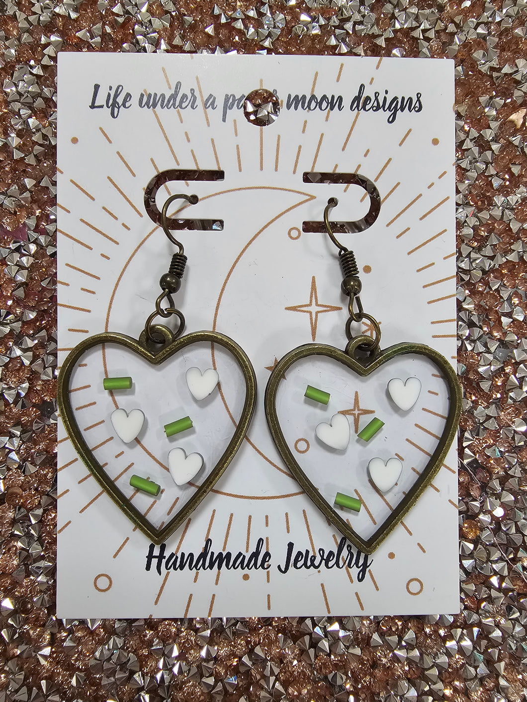 Lenzy's Heart Sprinkles Earrings